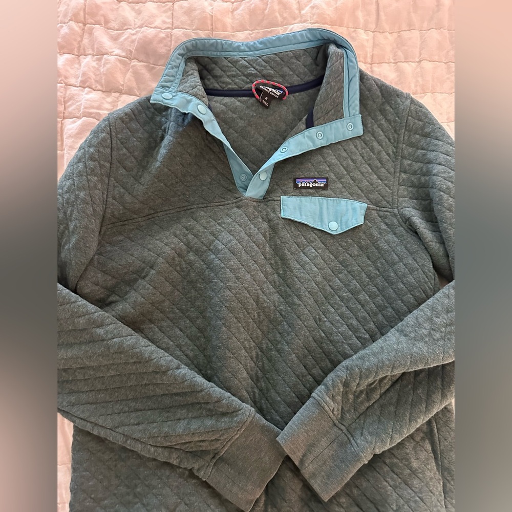 Patagonia Quilted Pullover - deep teal
